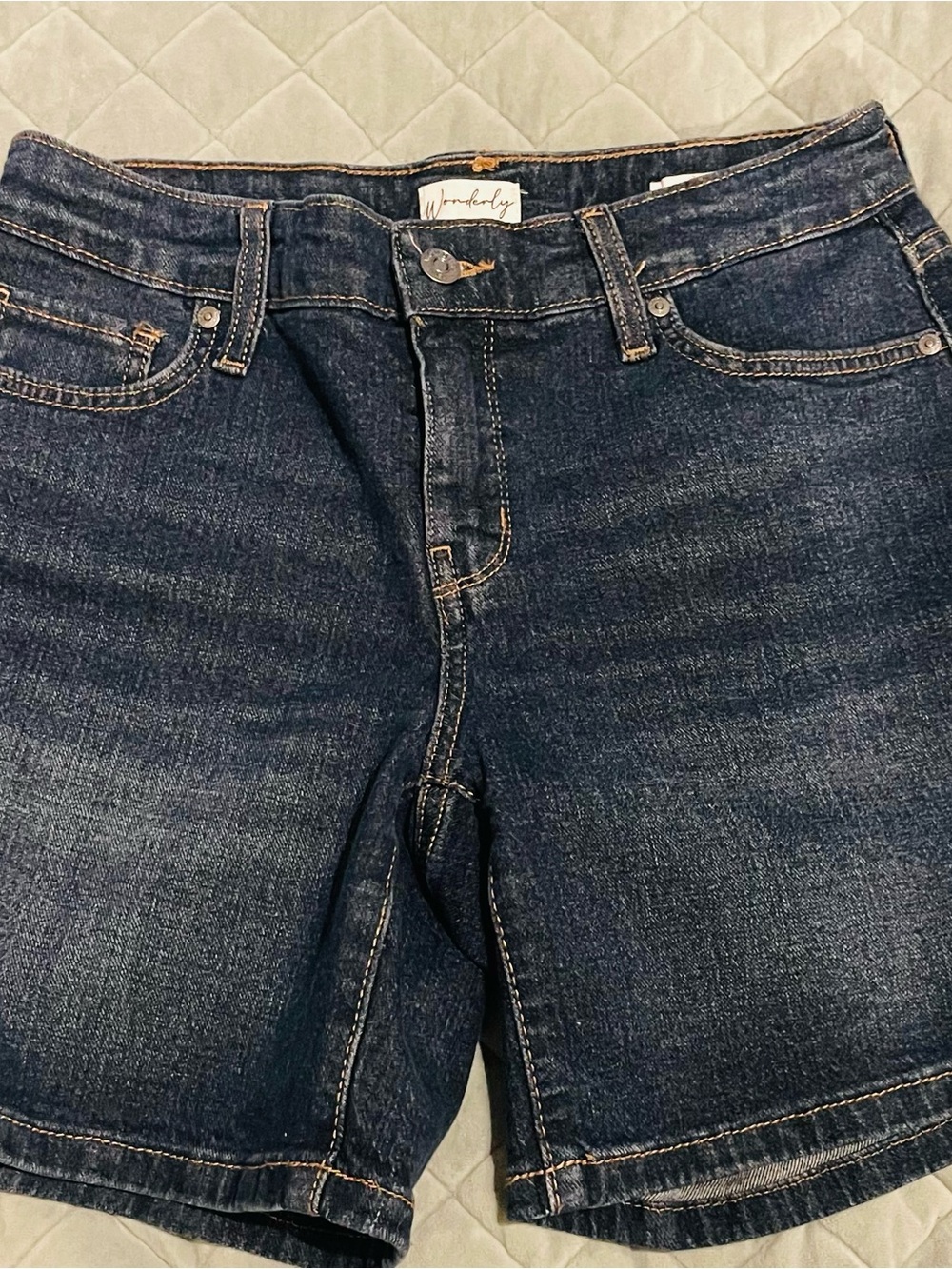 Wonderly Dark Blue Denim Jean Shorts NWOT